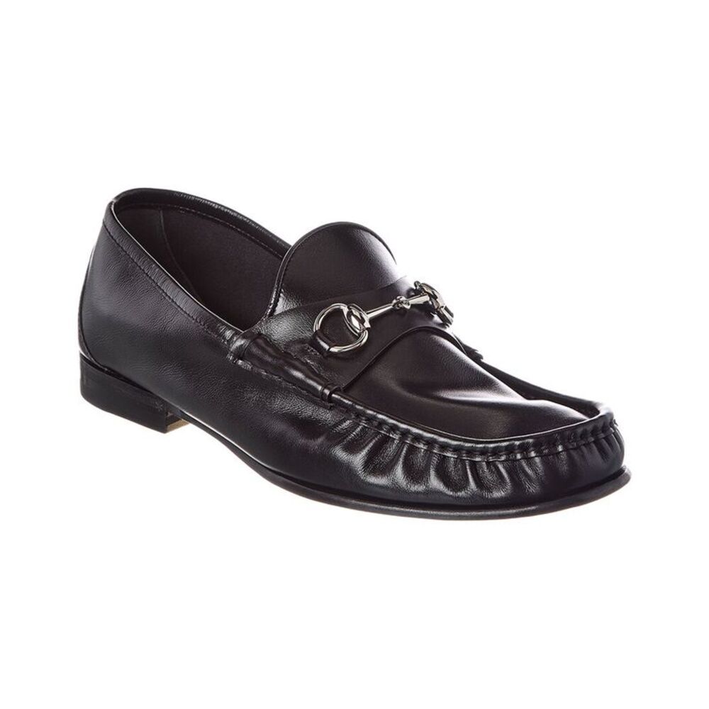 Gucci Lugano Leather Loafer, Black